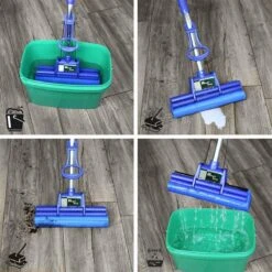 Magic Mop Vloerwisser - Dweilsysteem Zonder Wringen - Inclusief Telescoopsteel 150 Cm - Blauw -Bol. 1200x1200 44
