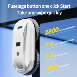 PuroTech Robot Ramenwasser - Ruitenreiniger - Nieuwste Uitvoering - Ramenwisser - Elektrische Ramenwisser - Incl. Afstandsbediening - Raamrobot -Bol. 1200x1200 454