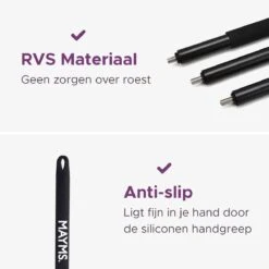 MAYMS® Vloerwisser Badkamer - Vloertrekker - Vloertrekker Met Steel - Floor Wiper - Aftrekker - RVS - Zwart - Design - Wisser - Vloerwisser Douche 16 MAYMS® Vloerwisser Badkamer - Vloertrekker - Vloertrekker Met Steel - Floor Wiper - Aftrekker - RVS - Zwart - Design - Wisser - Vloerwisser Douche -Bol. 1200x1200 462