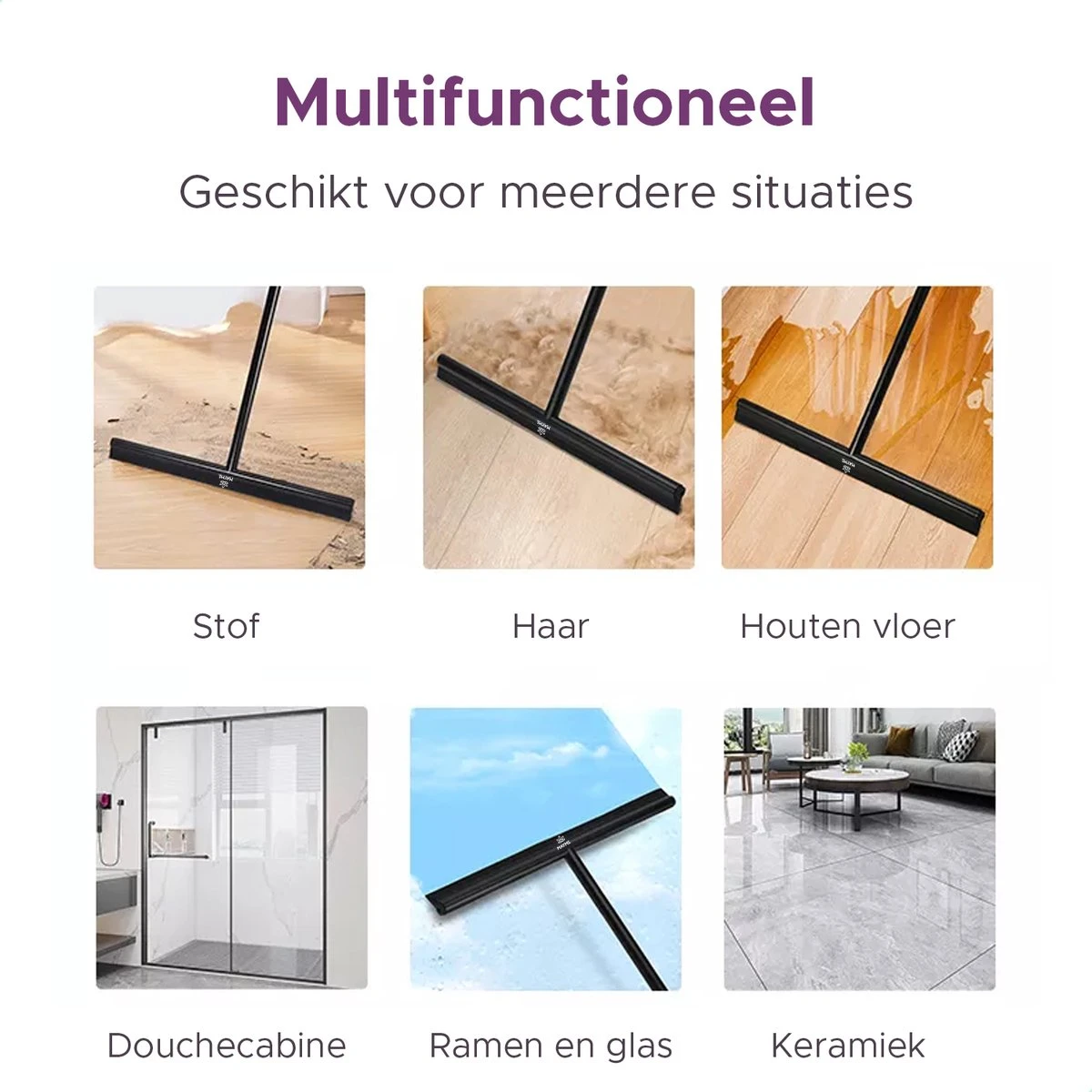 MAYMS® Vloerwisser Badkamer - Vloertrekker - Vloertrekker Met Steel - Floor Wiper - Aftrekker - RVS - Zwart - Design - Wisser - Vloerwisser Douche 10 MAYMS® Vloerwisser Badkamer - Vloertrekker - Vloertrekker Met Steel - Floor Wiper - Aftrekker - RVS - Zwart - Design - Wisser - Vloerwisser Douche - Afbeelding 8