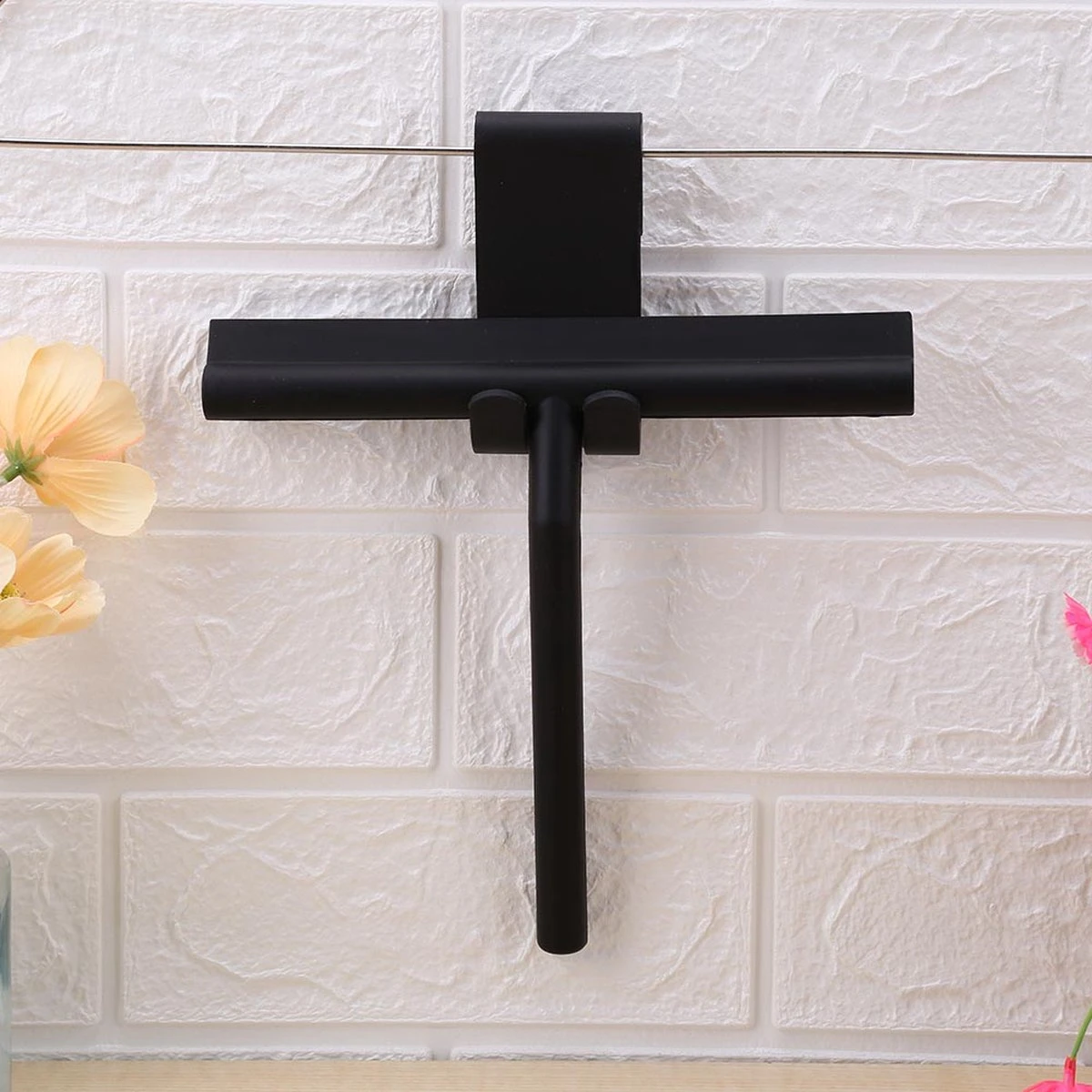 ATV PERFECTUM Douchewisser Zwart Met Ophangsysteem - Raamwisser- Trekker Douche - Silicone - 21cm X 16cm - Badkamer Accessoires - Douchewisser 9 ATV PERFECTUM Douchewisser Zwart Met Ophangsysteem - Raamwisser- Trekker Douche - Silicone - 21cm X 16cm - Badkamer Accessoires - Douchewisser - Afbeelding 7