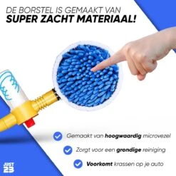 JUST23 Telescopische Autowasborstel – Schrobber Met Steel – Velgenborstel - Autowasset Met Zeep - Roterende Schoonmaakborstel - Multifunctionele Wasborstel -Bol. 1200x1200 502