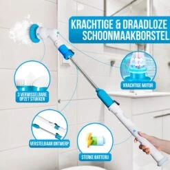 Strex Elektrische Schoonmaakborstel - Draadloze Schrobborstel - Schrobber - 3 Opzetstukken - Telescoopsteel - Poetsmachine Met Krachtige Accu 13 Strex Elektrische Schoonmaakborstel - Draadloze Schrobborstel - Schrobber - 3 Opzetstukken - Telescoopsteel - Poetsmachine Met Krachtige Accu -Bol. 1200x1200 602