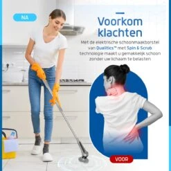 Qualitics Elektrische Schoonmaakborstel - Roterende Polijstmachine - Schrobborstel - Poetsmachine - Vloerreiniger Met 10 Opzetstukken -Bol. 1200x1200 624