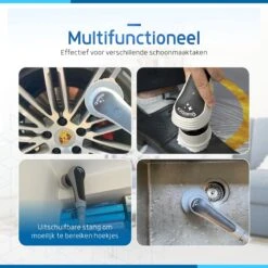 Qualitics Elektrische Schoonmaakborstel - Roterende Polijstmachine - Schrobborstel - Poetsmachine - Vloerreiniger Met 10 Opzetstukken -Bol. 1200x1200 627