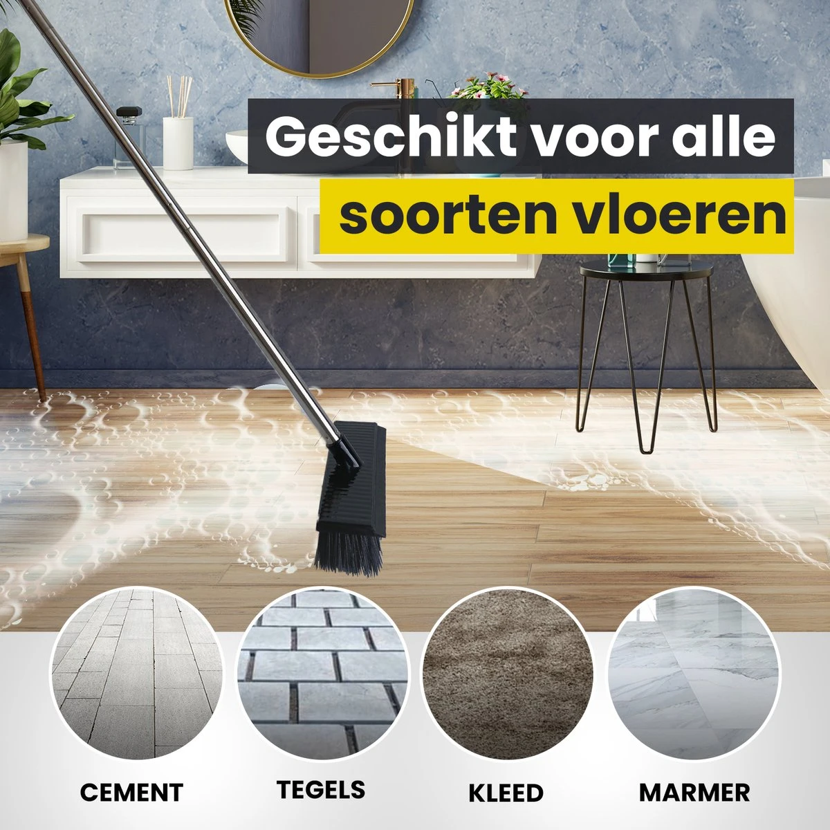 Schrobbezem Zwart Luiwagen Met Steel 120cm - Tuinbezem Straatbezem - Schoonmaak Schrobber Kunststof Harde Bezem - Schrobborstel En Schuurborstel 9 Schrobbezem Zwart Luiwagen Met Steel 120cm - Tuinbezem Straatbezem - Schoonmaak Schrobber Kunststof Harde Bezem - Schrobborstel En Schuurborstel - Afbeelding 7