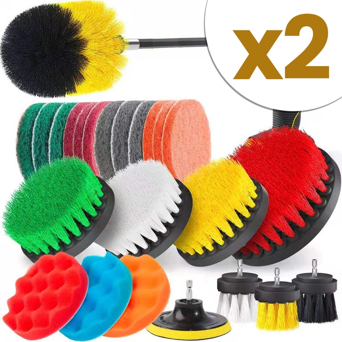 Borstelset Boormachine 25 Delig Per 2 - Schuursponsjes- Schrobborstel - Boorborstel - Schuurborstel - Borstel Boormachine - Schoonmaakborstel - Reinigingsborstel - Tapijtreiniger - Borstelset 3 Borstelset Boormachine 25 Delig Per 2 - Schuursponsjes- Schrobborstel - Boorborstel - Schuurborstel - Borstel Boormachine - Schoonmaakborstel - Reinigingsborstel - Tapijtreiniger - Borstelset