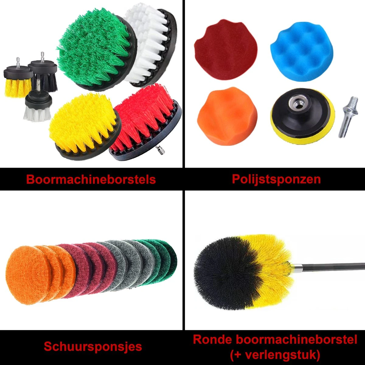 Borstelset Boormachine 25 Delig Per 2 - Schuursponsjes- Schrobborstel - Boorborstel - Schuurborstel - Borstel Boormachine - Schoonmaakborstel - Reinigingsborstel - Tapijtreiniger - Borstelset 9 Borstelset Boormachine 25 Delig Per 2 - Schuursponsjes- Schrobborstel - Boorborstel - Schuurborstel - Borstel Boormachine - Schoonmaakborstel - Reinigingsborstel - Tapijtreiniger - Borstelset - Afbeelding 7