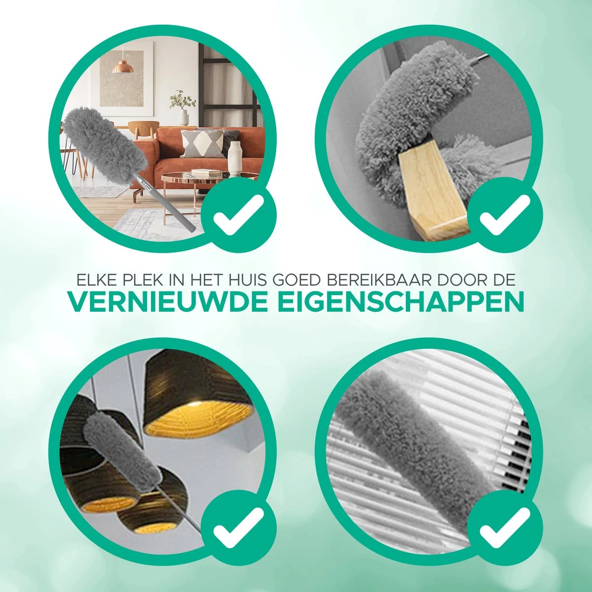 WITTS Telescopische Plumeau - Ragebol – Uitschuifbaar - Grijs 7 WITTS Telescopische Plumeau - Ragebol – Uitschuifbaar - Grijs - Afbeelding 5