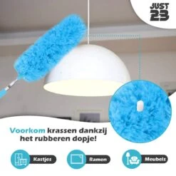 JUST23 Plumeau Uitschuifbaar Met Telescoopsteel – 60 Tot 140 Cm – Ragebol – Stoffer – Duster - Blauw - Incl. Microfiber Doek 12 JUST23 Plumeau Uitschuifbaar Met Telescoopsteel – 60 Tot 140 Cm – Ragebol – Stoffer – Duster - Blauw - Incl. Microfiber Doek -Bol. 1200x1200 759