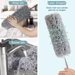 ForDig Telescopische Plumeau Microvezel - Duster Met Telescoopsteel Uitschuifbaar Tot 250 Cm - Wasbaar - 360 Graden Draaibaar 12 ForDig Telescopische Plumeau Microvezel - Duster Met Telescoopsteel Uitschuifbaar Tot 250 Cm - Wasbaar - 360 Graden Draaibaar -Bol. 1200x1200 773