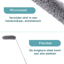 ForDig Telescopische Plumeau Microvezel - Duster Met Telescoopsteel Uitschuifbaar Tot 250 Cm - Wasbaar - 360 Graden Draaibaar 17 ForDig Telescopische Plumeau Microvezel - Duster Met Telescoopsteel Uitschuifbaar Tot 250 Cm - Wasbaar - 360 Graden Draaibaar -Bol. 1200x1200 777