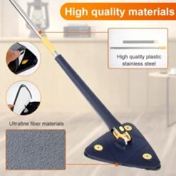 Merkloos Premium Driehoekige Dweil Met Wringer - Verstelbaar En 360 Graden Draaibaar – Dweilsysteem Incl. 4 Microvezel Doeken -Bol. 1200x1200 80