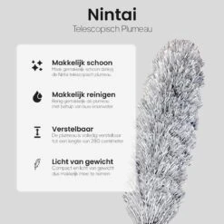 Plumeau Uitschuifbaar Tot 280cm - RVS - Telescopisch - Plumeau Met Telescoopsteel - 360° Flexibel 16 Plumeau Uitschuifbaar Tot 280cm - RVS - Telescopisch - Plumeau Met Telescoopsteel - 360° Flexibel -Bol. 1200x1200 809