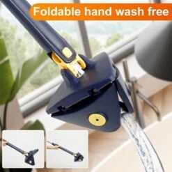 Merkloos Premium Driehoekige Dweil Met Wringer - Verstelbaar En 360 Graden Draaibaar – Dweilsysteem Incl. 4 Microvezel Doeken -Bol. 1200x1200 83