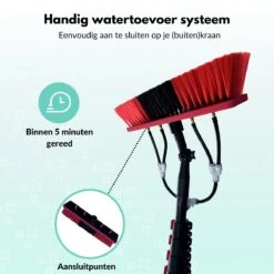 Cleanlix Telescoopsteel Met Borstel - Met Waterdoorvoer - Telescopische Wasborstel - Ramenwassen - Uitschuifbaar Tot 9 Meter -Bol. 1200x1200 861