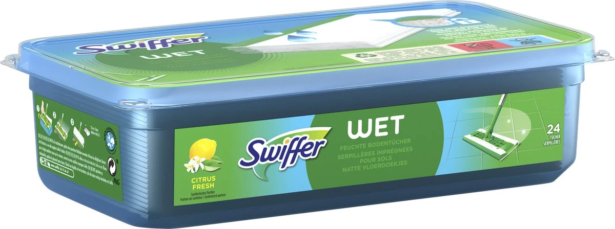 Swiffer Vloerreiniger - Vochtige Vloerdoekjes - Geur Van Citrus Fresh - Voordeelverpakking 2 X 48 Stuks 12 Swiffer Vloerreiniger - Vochtige Vloerdoekjes - Geur Van Citrus Fresh - Voordeelverpakking 2 X 48 Stuks - Afbeelding 10