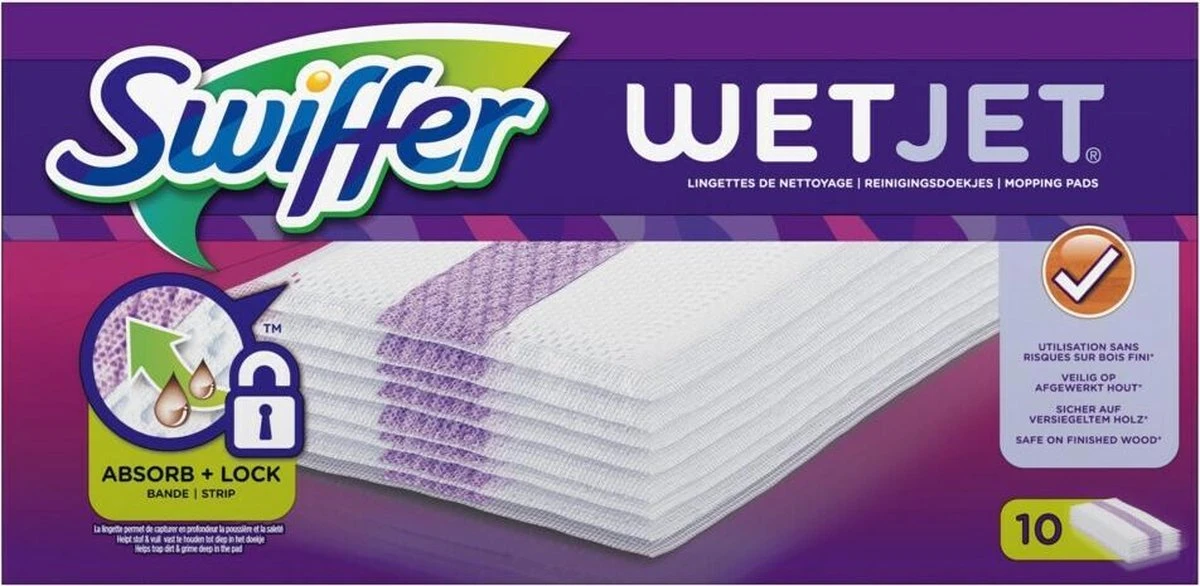 Swiffer WetJet - Reinigingsdoekjes - 10 Stuks 7 Swiffer WetJet - Reinigingsdoekjes - 10 Stuks - Afbeelding 5