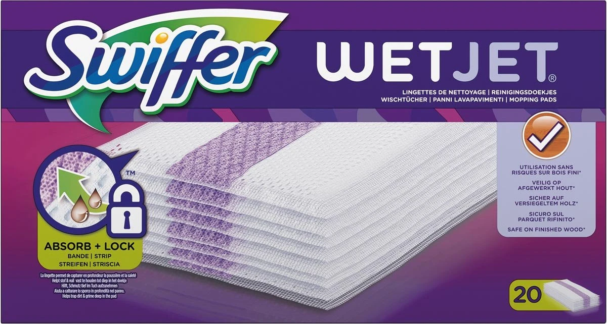 Swiffer WetJet - Reinigingsdoekjes - 20 Stuks 3 Swiffer WetJet - Reinigingsdoekjes - 20 Stuks