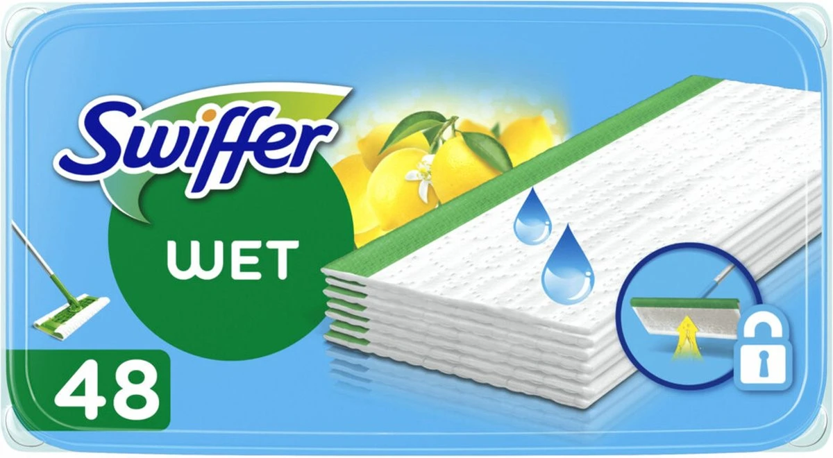 Swiffer Vloerreiniger - Vochtige Vloerdoekjes - Geur Van Citrus Fresh - Voordeelverpakking 2 X 48 Stuks 10 Swiffer Vloerreiniger - Vochtige Vloerdoekjes - Geur Van Citrus Fresh - Voordeelverpakking 2 X 48 Stuks - Afbeelding 8