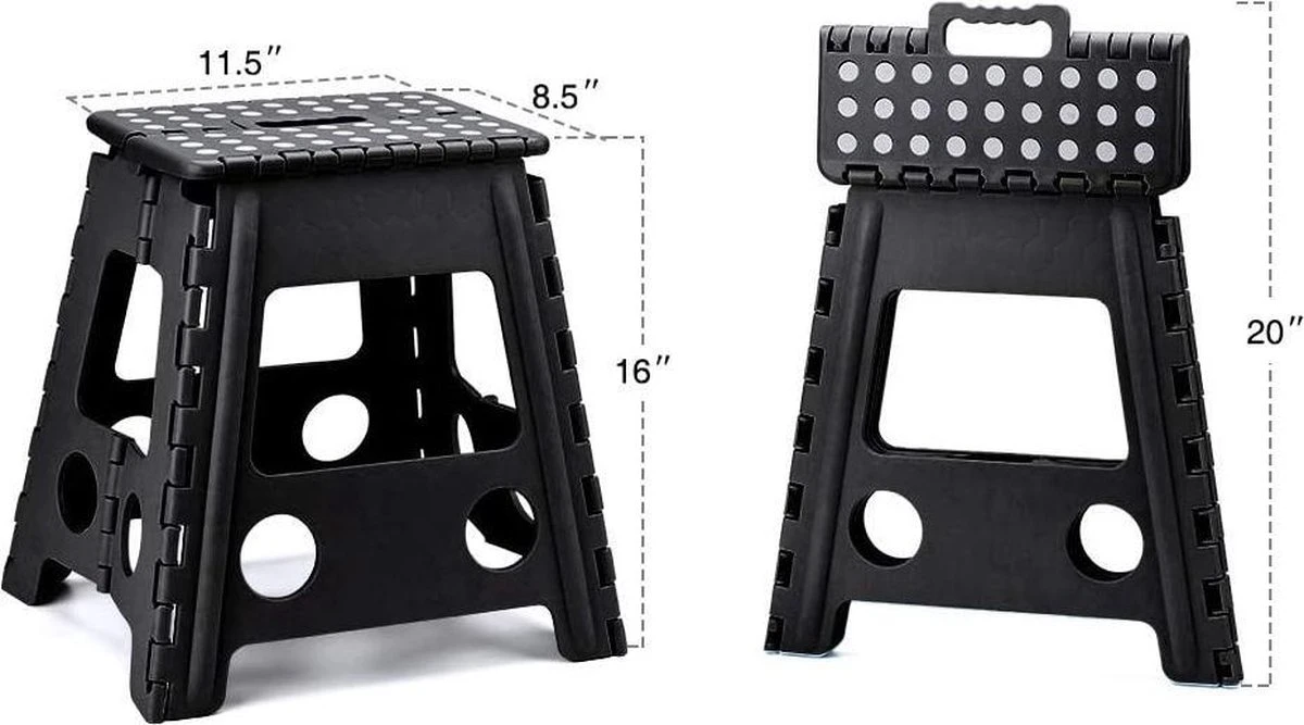 Buxibo - Kruk - Krukje - Keukentrap - Keukentrapje - Opvouwbaar Trapje - Keuken/Badkamer/Schuur Trapje - 29 X 24 X 40cm 9 Buxibo - Kruk - Krukje - Keukentrap - Keukentrapje - Opvouwbaar Trapje - Keuken/Badkamer/Schuur Trapje - 29 X 24 X 40cm - Afbeelding 7