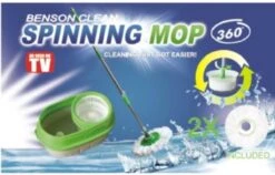 BensonClean Spin Mop - Inclusief Emmer -Bol. 1200x770