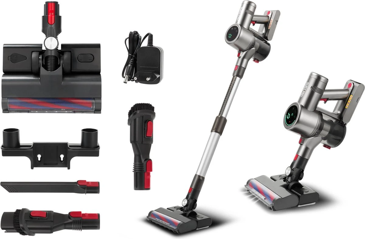 Swiss Pro+ Steelstofzuiger Met Dweil Functie - Afkoppelbare Dweil Functie - LED Display Touchscreen - 22KPA - 5 In 1 - Kruimeldief - Lange Batterijduur 4 Swiss Pro+ Steelstofzuiger Met Dweil Functie - Afkoppelbare Dweil Functie - LED Display Touchscreen - 22KPA - 5 In 1 - Kruimeldief - Lange Batterijduur - Afbeelding 2