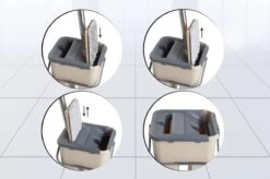 UMUZI CLEANING Dweil - Draaibare Kop - Mop Met Zelfreinigend Mechanisme - 128 Cm Lang - Afmeting Mop: 20 X 37 X 17 Cm -Bol. 1200x799 7