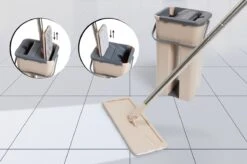 UMUZI CLEANING Dweil - Draaibare Kop - Mop Met Zelfreinigend Mechanisme - 128 Cm Lang - Afmeting Mop: 20 X 37 X 17 Cm -Bol. 1200x799 8