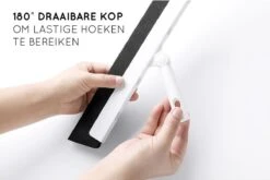 Amenzo® Vloertrekker Met Steel - Vloerwisser - 35 Cm + 120 Cm Steel - Uitschuifbare Aluminium Steel - Badkamer – Trekker - Vloerwisser Wit – Watertrekker -Bol. 1200x804 1