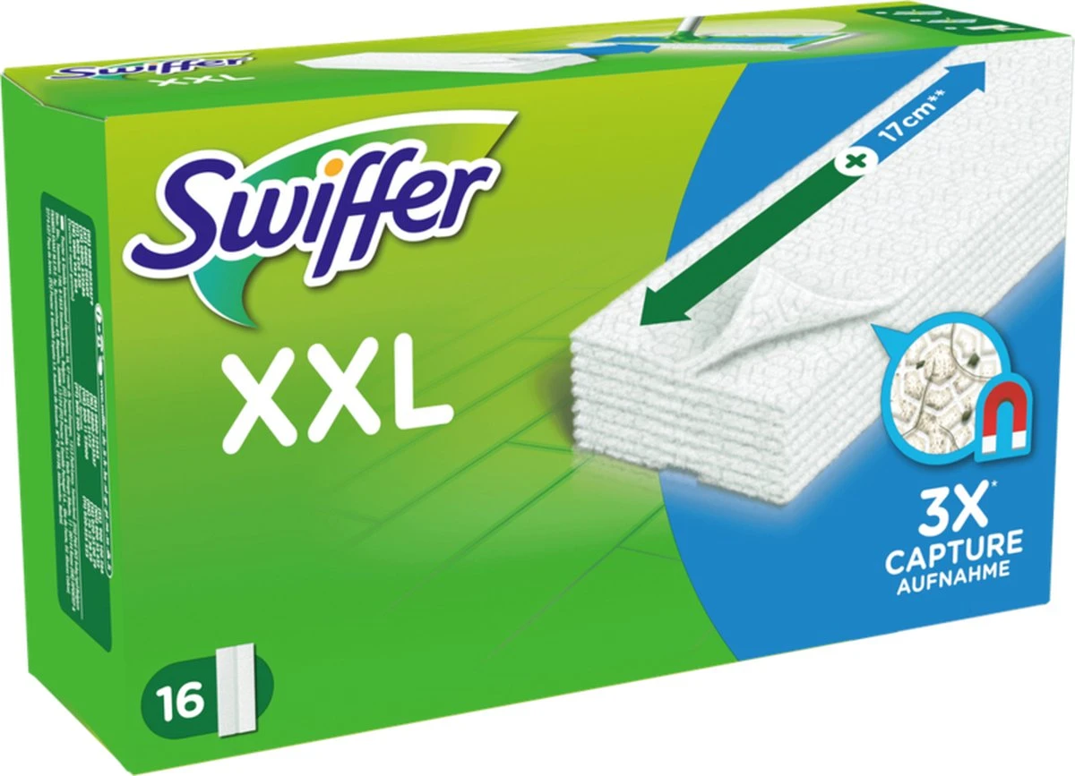 Swiffer Vloerreiniger XXL Droge Doekjes - Voordeelverpakking 6 X 16 Navullingen 5 Swiffer Vloerreiniger XXL Droge Doekjes - Voordeelverpakking 6 X 16 Navullingen - Afbeelding 3