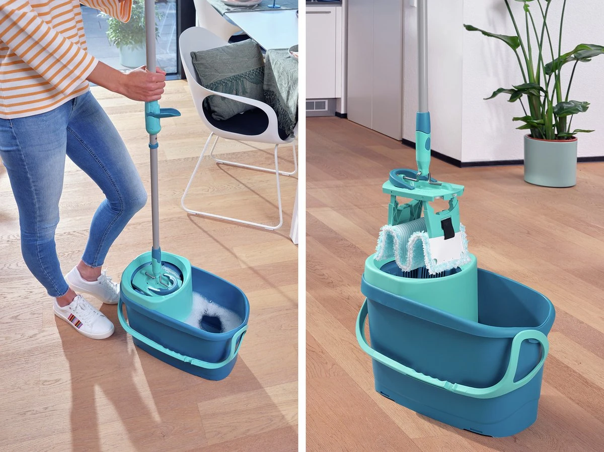 Leifheit Clean Twist M Vloerwisser Ergo Mobiel - Dweil Set Compleet Systeem Met Wieltjes - 33 Cm - 6 Liter 4 Leifheit Clean Twist M Vloerwisser Ergo Mobiel - Dweil Set Compleet Systeem Met Wieltjes - 33 Cm - 6 Liter - Afbeelding 2