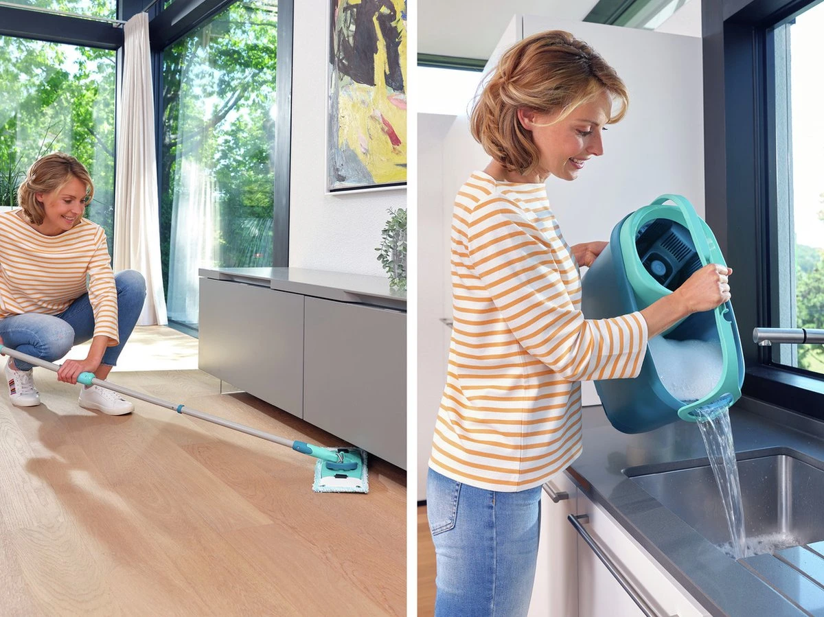 Leifheit Clean Twist M Vloerwisser Ergo Mobiel - Dweil Set Compleet Systeem Met Wieltjes - 33 Cm - 6 Liter 9 Leifheit Clean Twist M Vloerwisser Ergo Mobiel - Dweil Set Compleet Systeem Met Wieltjes - 33 Cm - 6 Liter - Afbeelding 7