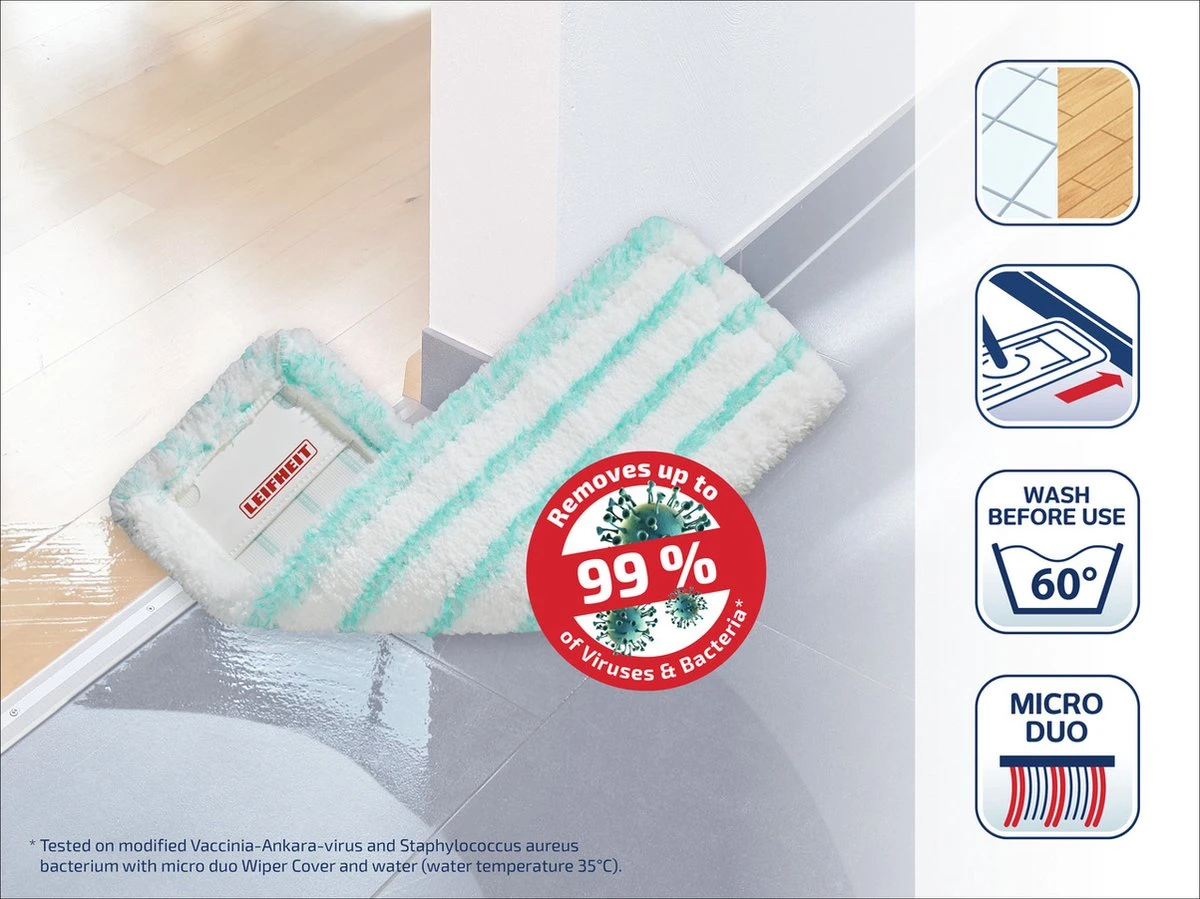 Leifheit Profi Overtrek Vloerwisser Xl - 42 Cm Gevouwen Micro Duo 7 Leifheit Profi Overtrek Vloerwisser Xl - 42 Cm Gevouwen Micro Duo - Afbeelding 5
