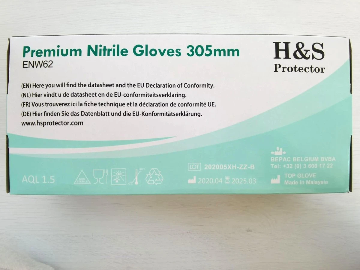H&S PROTECTOR - Extra Lang Nitril Handschoenen - 305mm Lang - Wegwerp Handschoenen - Wit - M - Poedervrij - 100 Stuks 5 H&S PROTECTOR - Extra Lang Nitril Handschoenen - 305mm Lang - Wegwerp Handschoenen - Wit - M - Poedervrij - 100 Stuks - Afbeelding 3