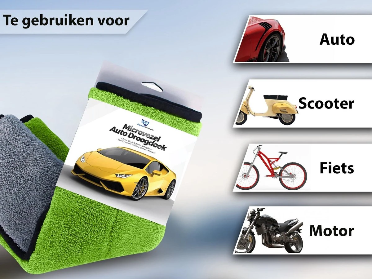 Droogdoek Auto - Badkamer - Drying Towel - Watermagneet - Microvezel - Doek - 45 X 38 Cm - Groen 4 Droogdoek Auto - Badkamer - Drying Towel - Watermagneet - Microvezel - Doek - 45 X 38 Cm - Groen - Afbeelding 2