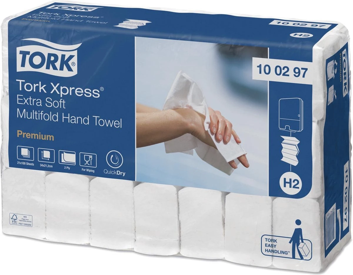 Tork Handdoekpapier Intervouw Super-soft 2-laags 2100 Vel 15 Tork Handdoekpapier Intervouw Super-soft 2-laags 2100 Vel - Afbeelding 13