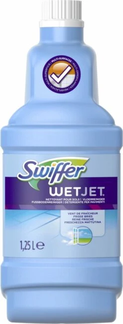 Swiffer WetJet Alles-In-Een Dweilsysteem Navulling- 1,25 L - Reinigingsmiddel En 20 Stuks Reinigingsdoekjes 11 Swiffer WetJet Alles-In-Een Dweilsysteem Navulling- 1,25 L - Reinigingsmiddel En 20 Stuks Reinigingsdoekjes -Bol. 458x1200 1