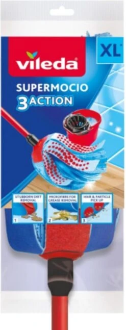 Vileda Super Mocio 3D Mop En Steel -Bol. 458x1200 2