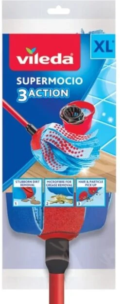 Vileda Super Mocio 3D Mop En Steel -Bol. 475x1200
