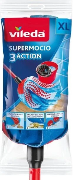 Vileda Super Mocio 3D Mop En Steel -Bol. 489x1200