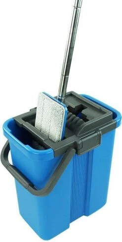 Handy Mop - Dweilsysteem - Vloerwisser - Emmer Met Wringer - Blauw