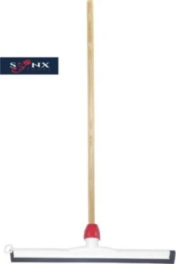 Synx Tools Vloertrekker Met Steel 35cm Kunststof - Trekkers/moppen - Dweilen/ Natuurrubber - Vloerwisser - Schoonmaakartikelen - Vloermop/Vloerreiniger - Met Steel 150cm
