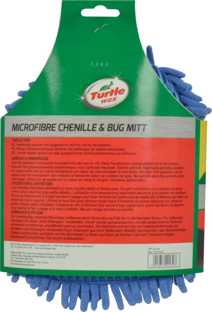 Turtle Wax X163td Washandschoen Microfiber - Poetshandschoen Auto 8 Turtle Wax X163td Washandschoen Microfiber - Poetshandschoen Auto - Afbeelding 6