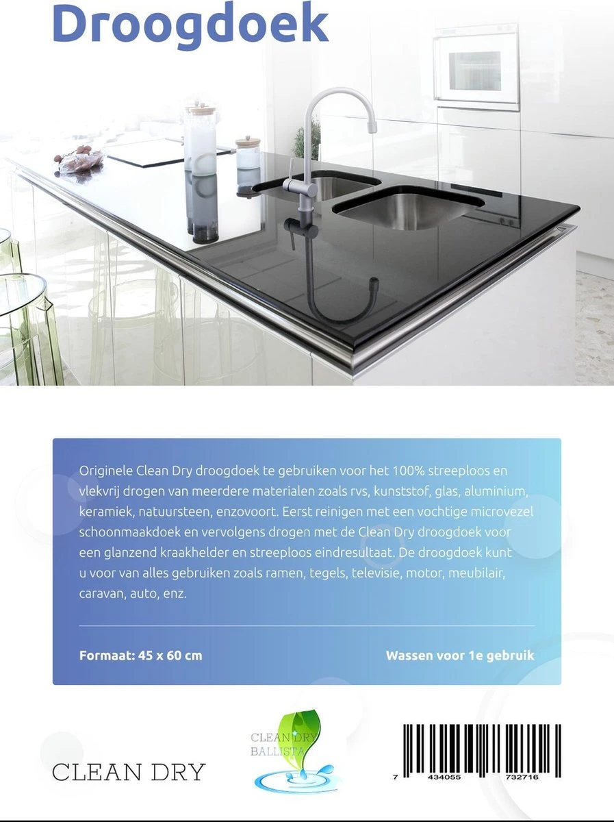 Merkloos Clean Dry Ramenset Raamdoeken Origineel 45 X 60 Blauw/Geel 9 Merkloos Clean Dry Ramenset Raamdoeken Origineel 45 X 60 Blauw/Geel - Afbeelding 7