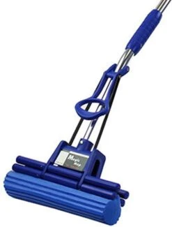 Magic Mop Vloerwisser - Dweilsysteem Zonder Wringen - Inclusief Telescoopsteel 150 Cm - Blauw -Bol. 912x1200