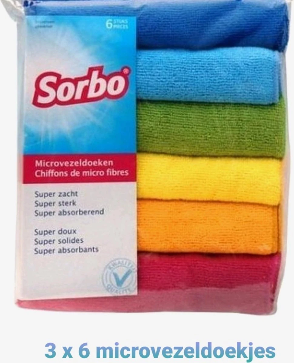 15 Stuks Sorbo Microvezeldoek Gekleurd 40 X 40 Cm - Vaatdoeken Microvezel - Microvezeldoekjes (3 X 6 ) 4 15 Stuks Sorbo Microvezeldoek Gekleurd 40 X 40 Cm - Vaatdoeken Microvezel - Microvezeldoekjes (3 X 6 ) - Afbeelding 2