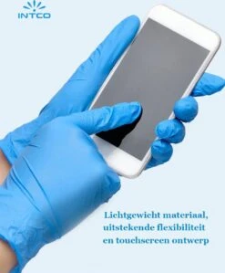Intco Nitril Handschoenen - 100 Stuks Nitrile Wegwerp Handschoenen - Poedervrij, Latexvrij - Onderzoekshandschoenen - Maat: S - Blauw -Bol. 992x1200 4